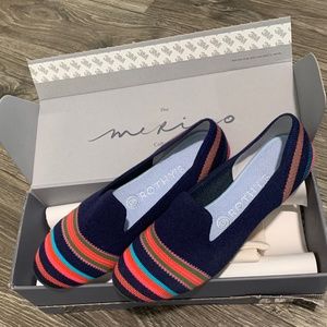 Rothy’s Merino Navy Ribbon Stripe Flats